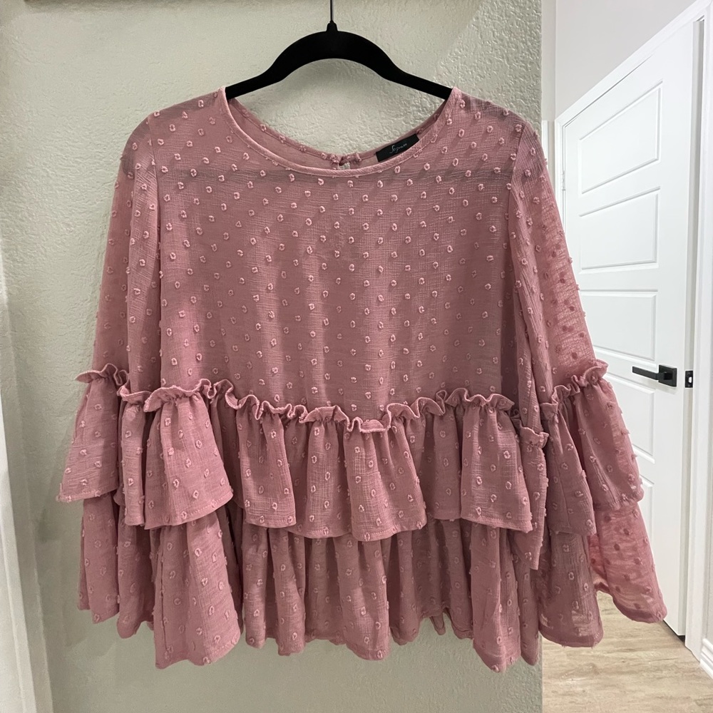 Soprano mauve sheer blouse